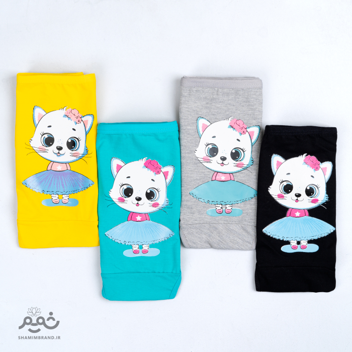 شورت پشت چاپ  طرح گربه (101)