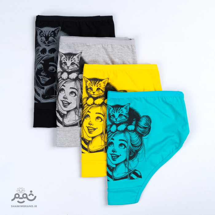 شورت پشت چاپ طرح دختر(101)