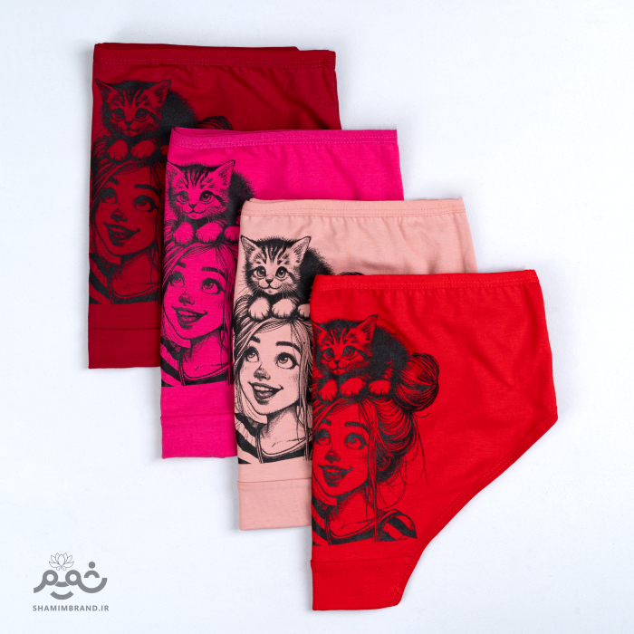 شورت پشت چاپ طرح دختر(101)