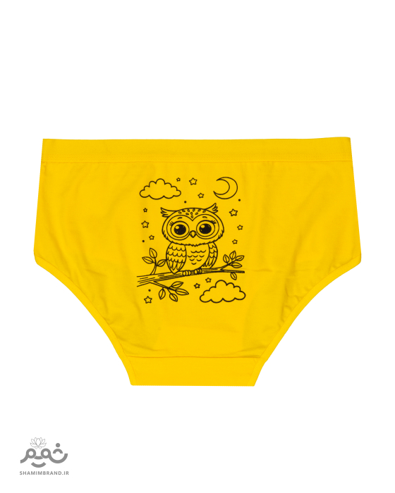 شورت پشت چاپ طرح جغد (101)