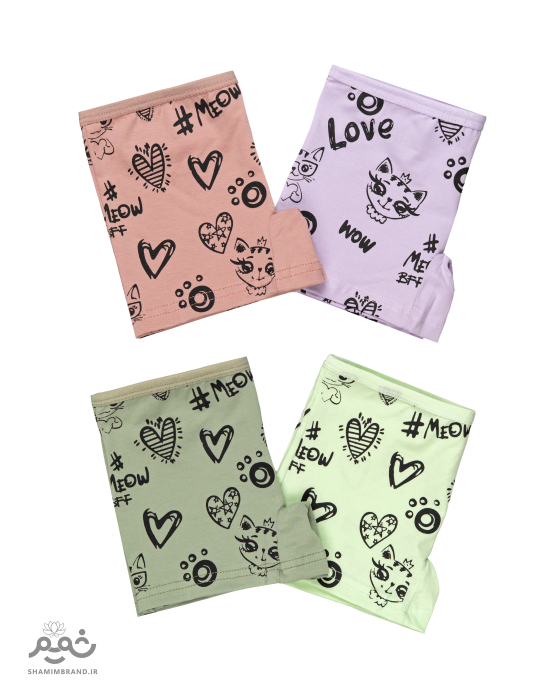 شورت پادار دخترانه تمام چاب