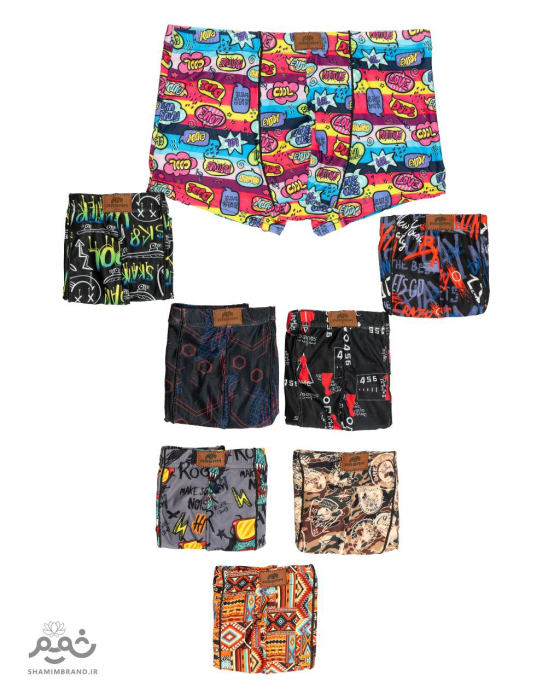 شورت کولسی نیم پا و اسلیپ (پک 4 عددی)